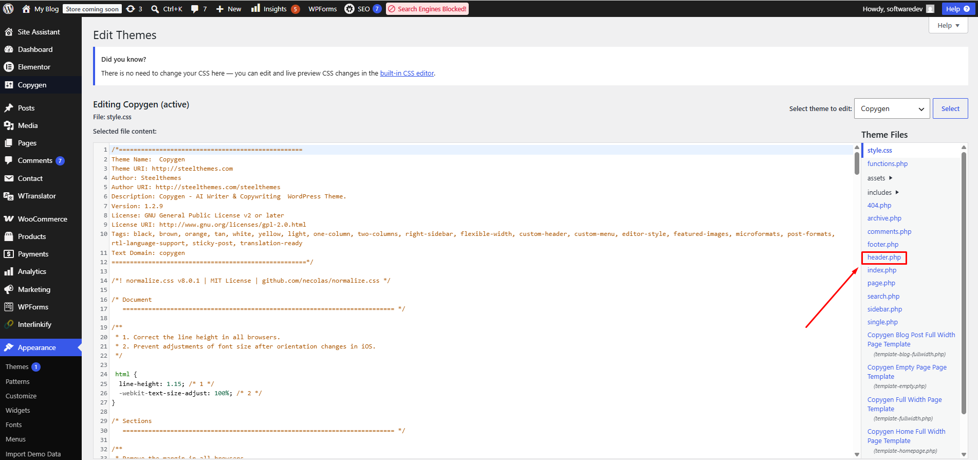 Theme File Editor